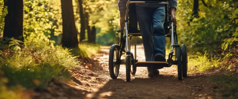 Rollator 4 roues tout terrain : stabilité et liberté sur surfaces difficiles